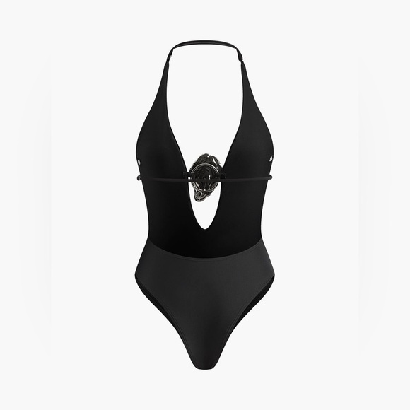 Commense Plunge Halter One-Piece Swimsuit - Picture 5 of 6